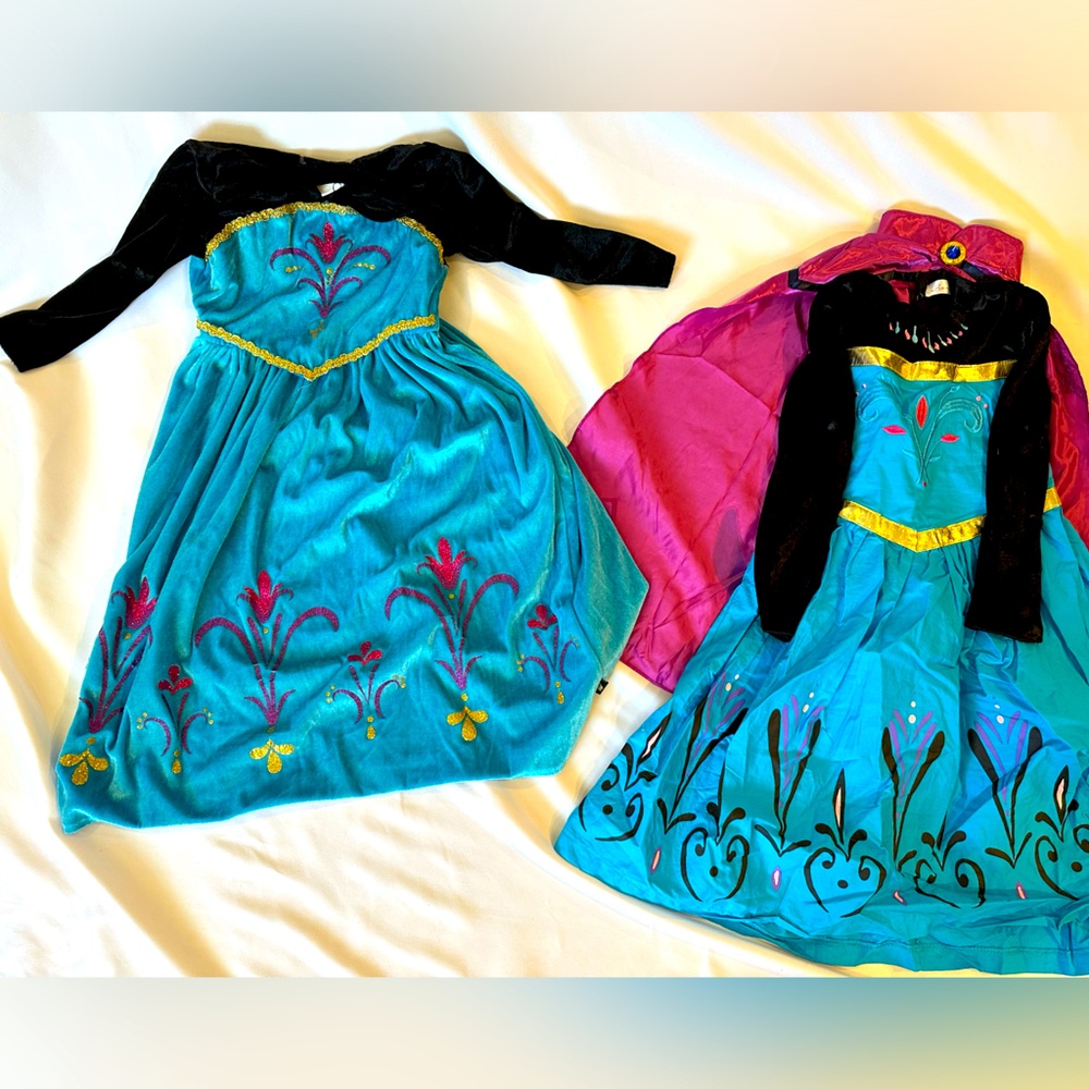 2 Frozen Elsa dresses 3-5y, one with cape; non smoking, pet free home